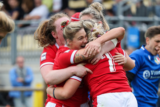 Merched tim Rygbi Cymru