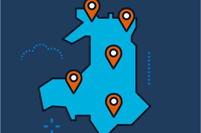 Graffeg map o Gymru